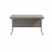 Jemini Single Rectangular Desk 1400x800x730mm Grey OakSilver KF801139 KF801139