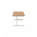 Jemini Single Rectangular Desk 1400x800x730mm Nova OakWhite KF801200 KF801200