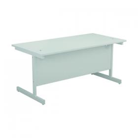 Jemini Single Rectangular Desk 1400x800x730mm White/White KF801216 KF801216