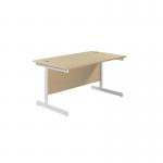 Jemini Single Rectangular Desk 1400x800x730mm MapleWhite KF801222 KF801222