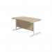 Jemini Single Rectangular Desk 1400x800x730mm MapleWhite KF801222 KF801222