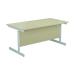 Jemini Single Rectangular Desk 1400x800x730mm Maple/White KF801222