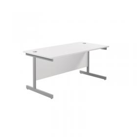 VOW Jemini Single Rectangular Desk 1600x800x730mm WhiteSilver KF801279 KF801279