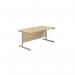 Jemini Single Rectangular Desk 1600x800x730mm MapleSilver KF801285 KF801285