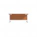 Jemini Single Rectangular Desk 1600x800x730mm Beech/White KF801306 KF801306