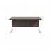 Jemini Single Rectangular Desk 1600x800x730mm Grey OakWhite KF801312 KF801312