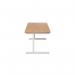 Jemini Single Rectangular Desk 1600x800x730mm Nova OakWhite KF801328 KF801328