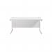 Jemini Single Rectangular Desk 1600x800x730mm White/White KF801331 KF801331