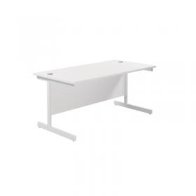 Jemini Single Rectangular Desk 1600x800x730mm WhiteWhite KF801331 KF801331