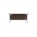 Jemini Single Rectangular Desk 1600x800x730mm Dark WalnutWhite KF801353 KF801353