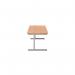 Jemini Single Rectangular Desk 1800x800x730mm BeechSilver KF801369 KF801369