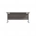 Jemini Single Rectangular Desk 1800x800x730mm Grey OakSilver KF801375 KF801375