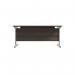 Jemini Single Rectangular Desk 1800x800x730mm Dark WalnutSilver KF801418 KF801418
