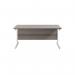 Jemini Single Rectangular Desk 1800x800x730mm Grey OakWhite KF801437 KF801437