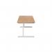 Jemini Single Rectangular Desk 1800x800x730mm Nova OakWhite KF801443 KF801443