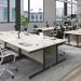 Jemini Radial Left Hand Cantilever Desk 1600x1200x730mm BeechSilver KF801721 KF801721