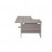 Jemini Radial Left Hand Cantilever Desk 1600x1200x730mm Grey Oak/Silver KF801734 KF801734