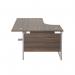 Jemini Radial Left Hand Cantilever Desk 1600x1200x730mm Dark Walnut/Silver KF801778 KF801778