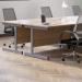 Jemini Radial Right Hand Cantilever Desk 1600x1200x730mm Nova OakSilver KF801805 KF801805