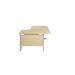 Jemini Radial Right Hand Cantilever Desk 1600x1200x730mm Maple/Silver KF801827 KF801827