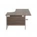 Jemini Radial Right Hand Cantilever Desk 1600x1200x730mm Dark Walnut/Silver KF801830 KF801830