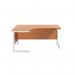 Jemini Radial Left Hand Cantilever Desk 1600x1200x730mm Beech/White KF801846 KF801846