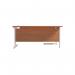 Jemini Radial Left Hand Cantilever Desk 1600x1200x730mm BeechWhite KF801846 KF801846