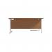 Jemini Radial Left Hand Cantilever Desk 1600x1200x730mm Nova OakWhite KF801868 KF801868