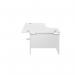 Jemini Radial Left Hand Cantilever Desk 1600x1200x730mm Nova Oak/White KF807667 KF801874