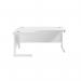 Jemini Radial Left Hand Cantilever Desk 1600x1200x730mm Nova OakWhite KF801874 KF801874