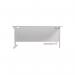 Jemini Radial Left Hand Cantilever Desk 1600x1200x730mm Nova OakWhite KF801874 KF801874