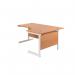 Jemini Radial Right Hand Cantilever Desk 1600x1200x730mm Beech/White KF801901 KF801901