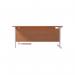 Jemini Radial Right Hand Cantilever Desk 1600x1200x730mm BeechWhite KF801901 KF801901