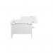 Jemini Radial Right Hand Cantilever Desk 1600x1200x730mm White/White KF801936 KF801936