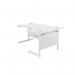 Jemini Radial Right Hand Cantilever Desk 1600x1200x730mm White/White KF801936 KF801936