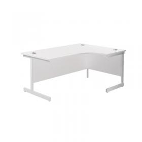 VOW Jemini Radial Right Hand Cantilever Desk 1600x1200x730mm WhiteWhite KF801936 KF801936
