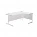 Jemini Radial Right Hand Cantilever Desk 1600x1200x730mm WhiteWhite KF801936 KF801936
