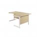 Jemini Radial Right Hand Cantilever Desk 1600x1200x730mm Maple/White KF801942 KF801942