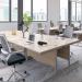 Jemini Radial Left Hand Cantilever Desk 1800x1200x730mm BeechSilver KF801964 KF801964