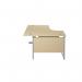 Jemini Radial Left Hand Cantilever Desk 1800x1200x730mm Maple/Silver KF802004 KF802004