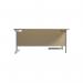 Jemini Radial Left Hand Cantilever Desk 1800x1200x730mm MapleSilver KF802004 KF802004