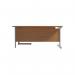 Jemini Radial Right Hand Cantilever Desk 1800x1200x730mm Nova OakSilver KF802045 KF802045