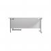 Jemini Radial Right Hand Cantilever Desk 1800x1200x730mm White/Silver KF802051 KF802051