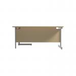 Jemini Radial Right Hand Cantilever Desk 1800x1200x730mm Maple/Silver KF802067 KF802067