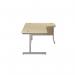 Jemini Radial Right Hand Cantilever Desk 1800x1200x730mm Maple/Silver KF802067 KF802067