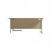 Jemini Radial Right Hand Cantilever Desk 1800x1200x730mm MapleSilver KF802067 KF802067