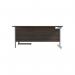 Jemini Radial Right Hand Cantilever Desk 1800x1200x730mm Dark Walnut/Silver KF802073 KF802073