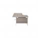 Jemini Radial Left Hand Cantilever Desk 1800x1200x730mm Grey Oak/White KF802095 KF802095