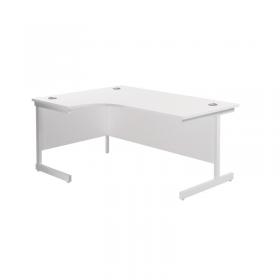 Jemini Radial Left Hand Cantilever Desk 1800x1200x730mm WhiteWhite KF802116 KF802116