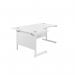 Jemini Radial Left Hand Cantilever Desk 1800x1200x730mm WhiteWhite KF802116 KF802116